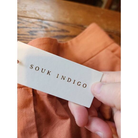 NWT Souk Indigo orange culottes pants sz Medium - Picture 3 of 5